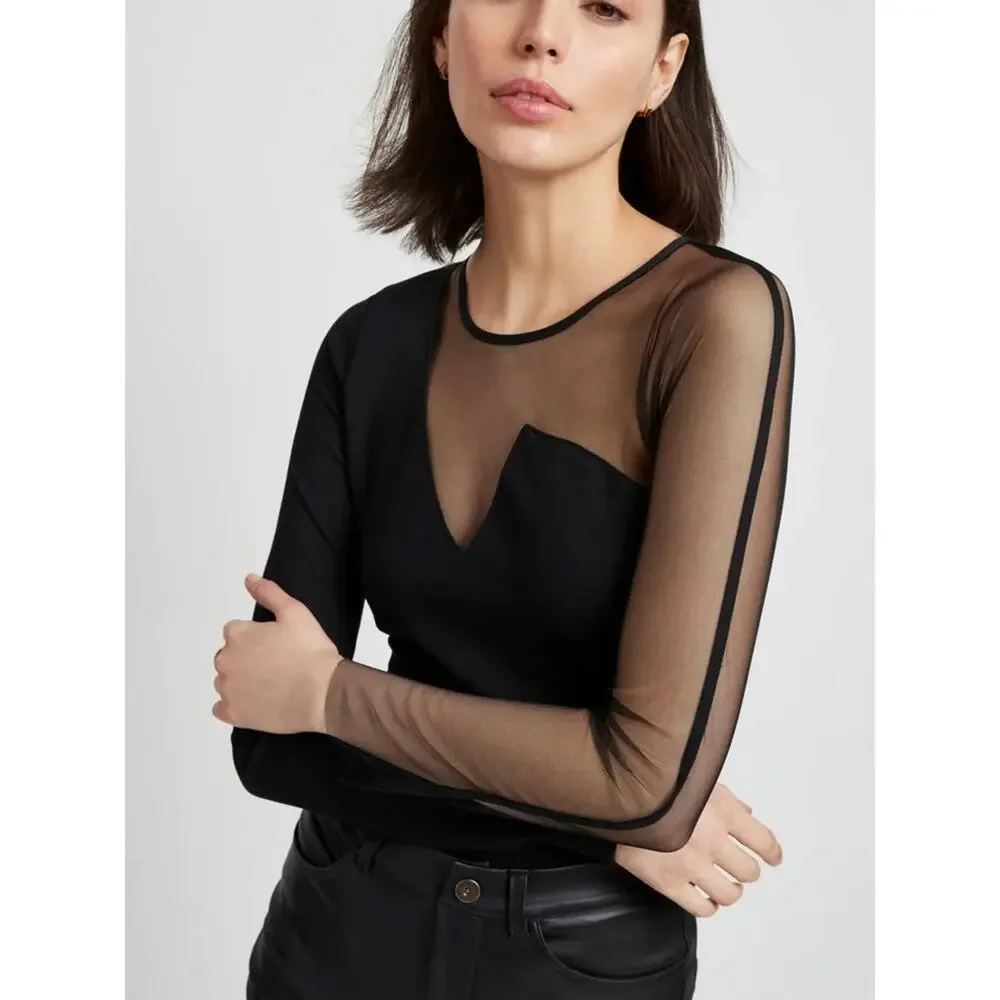 NWOT Marcella Nolita Top in Black SZ XL